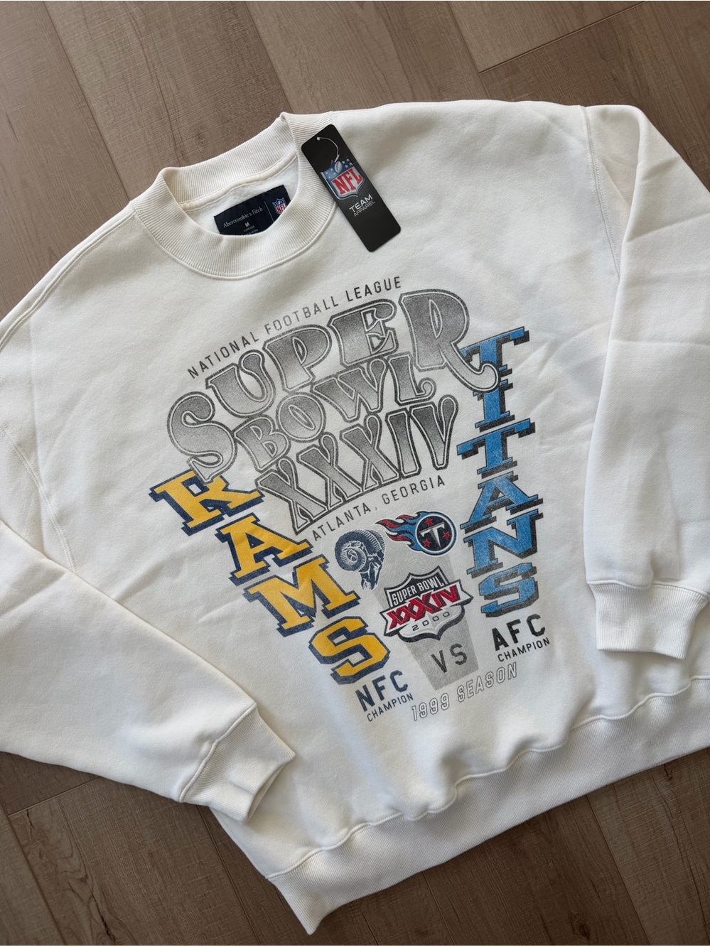 Abercrombie & Fitch + NFL Vintage XXXIV Super Bowl Graphic Crew Neck Sweatshirt